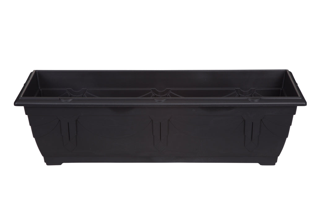 Whitefurze Venetian Black Window Box, 60cm