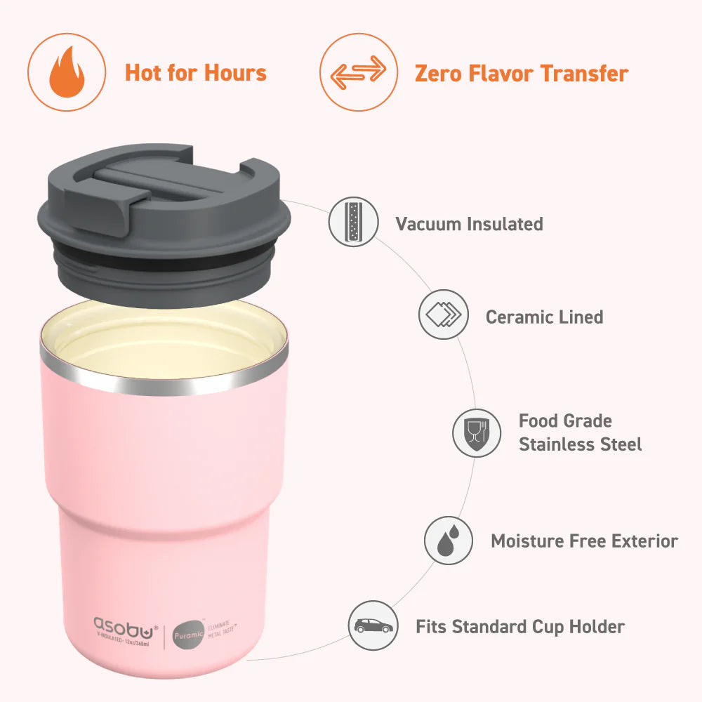 Asobu Coffee Express Tumbler, 360 ml, Pink