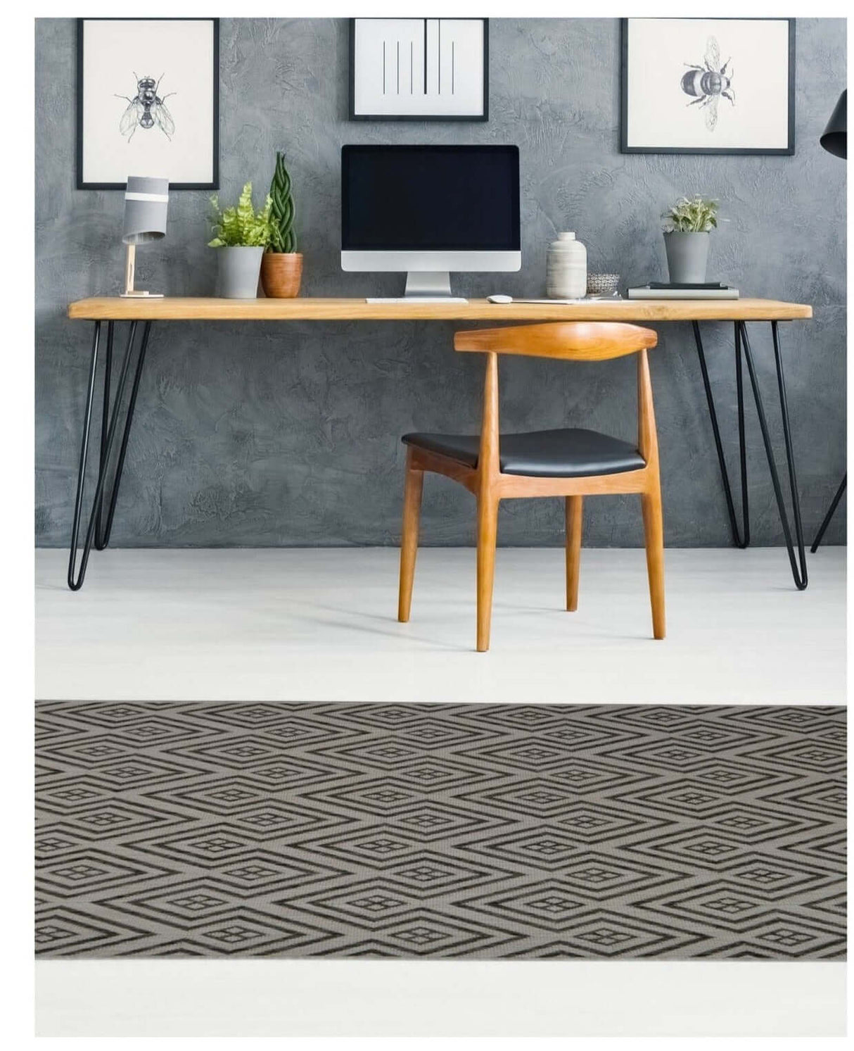 County Geo Grey Indoor‑Outdoor Rug by The Rugs