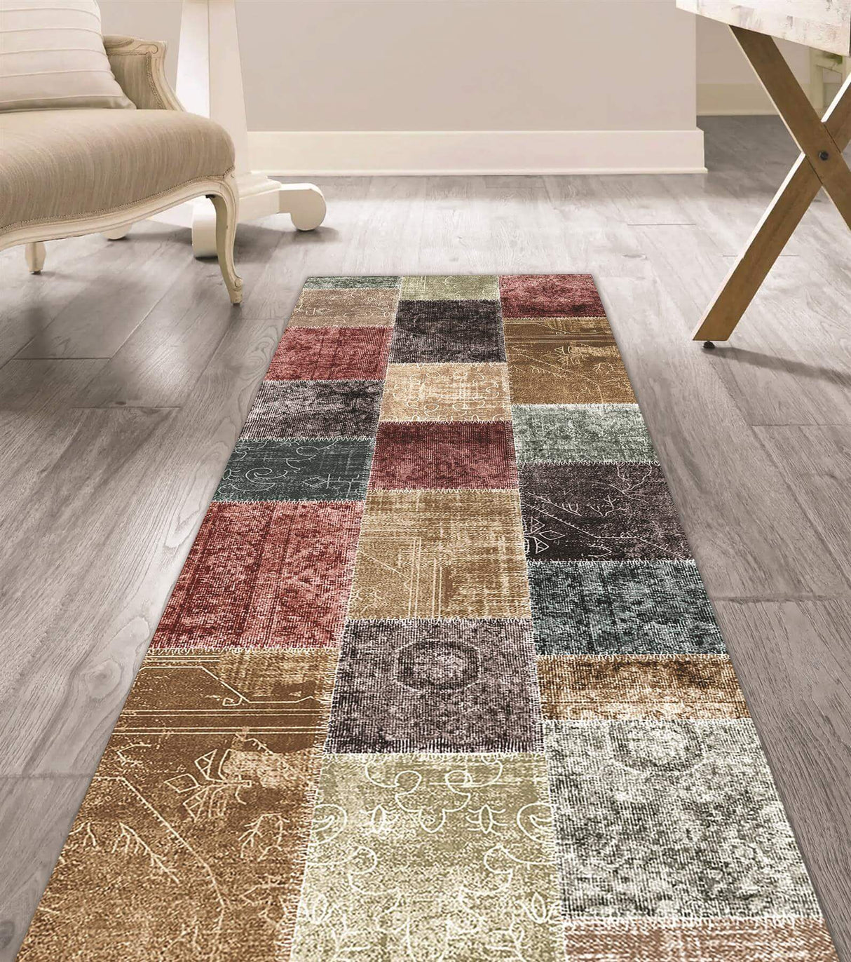 The Rugs Tokyo Contemporary Patchwork Floor Rug | Multicolour