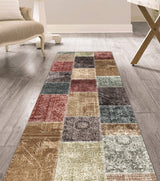 The Rugs Tokyo Contemporary Patchwork Floor Rug | Multicolour