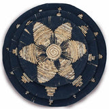 HatiNest Set of Three Seagrass Bowls Wall Art Black