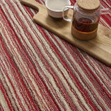 The Rugs Fine Stripes Red Wool Rug – 100% Wool