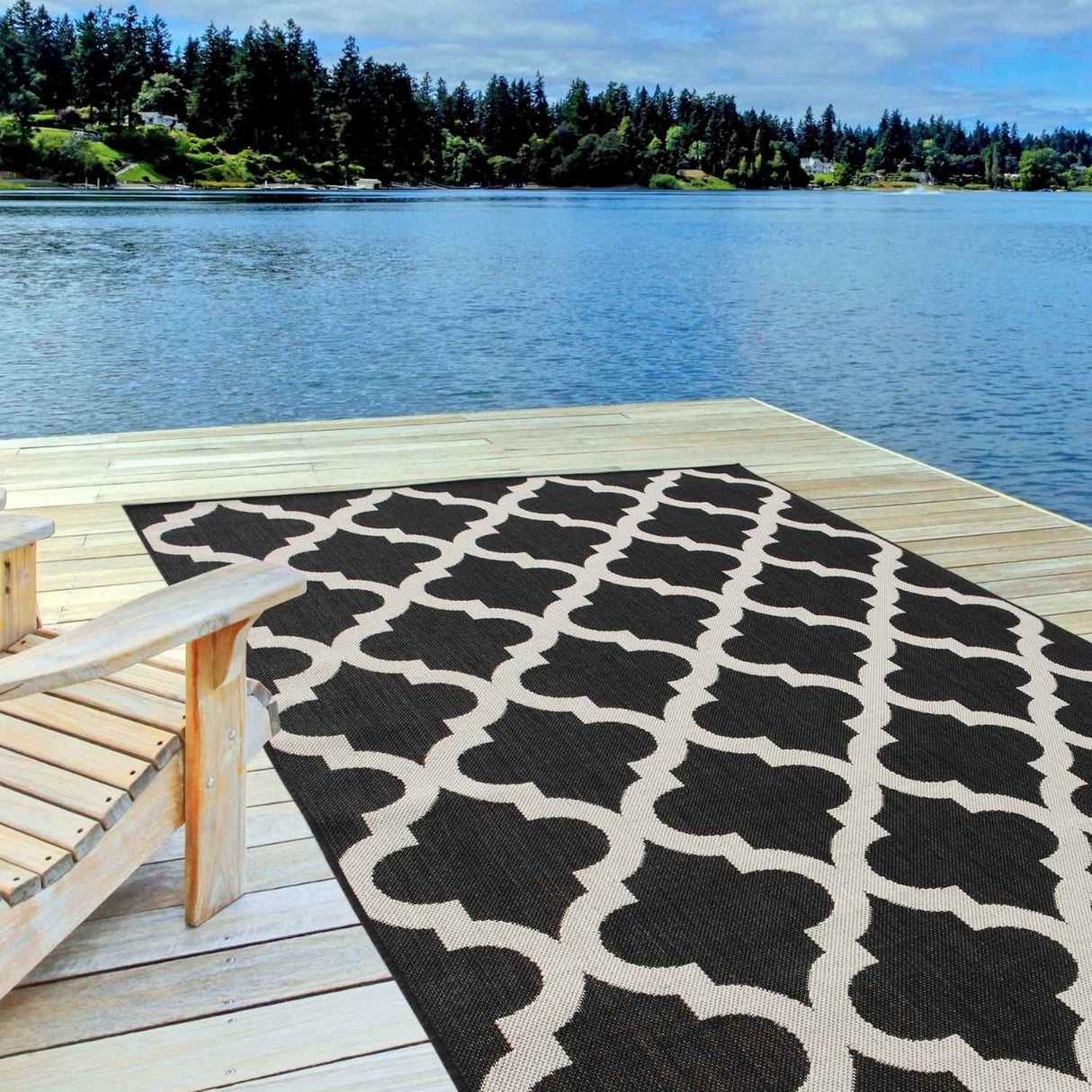 The Rugs Ecology Outdoor Rug Black 400B