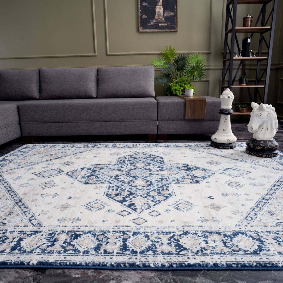 Montana Vintage Navy Rug 4010 by The Rugs