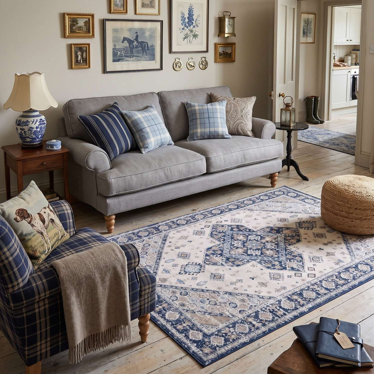 Montana Vintage Navy Rug 4010 by The Rugs