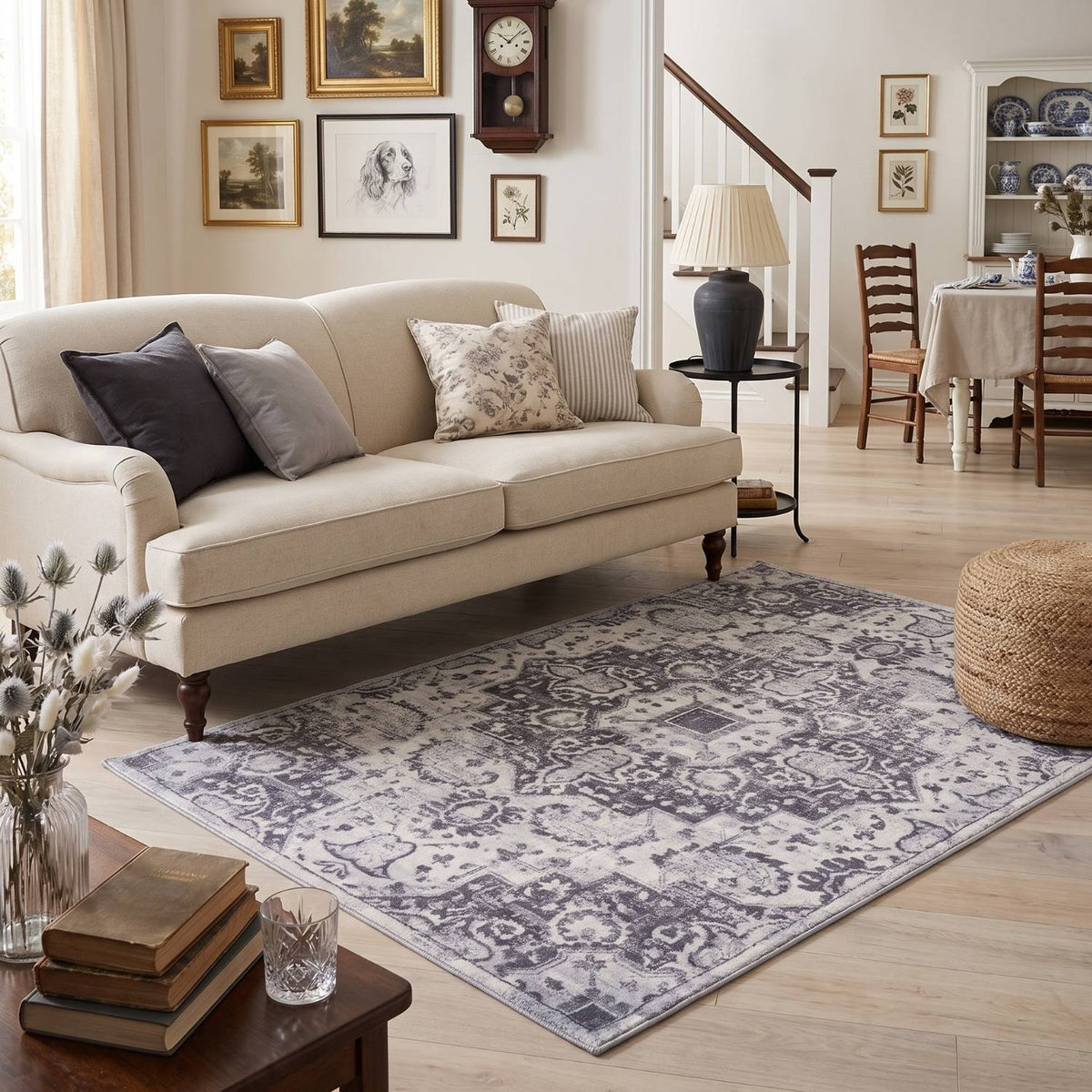 Montana Vintage Grey Rug 4060 | The Rugs