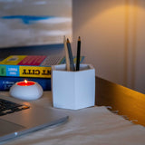 Gloria Home White Concrete Honeycomb Plant Pot