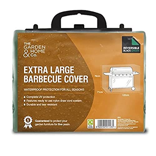 Etree Standard Extra Large Barbecue Cover, Reversible Green & Black