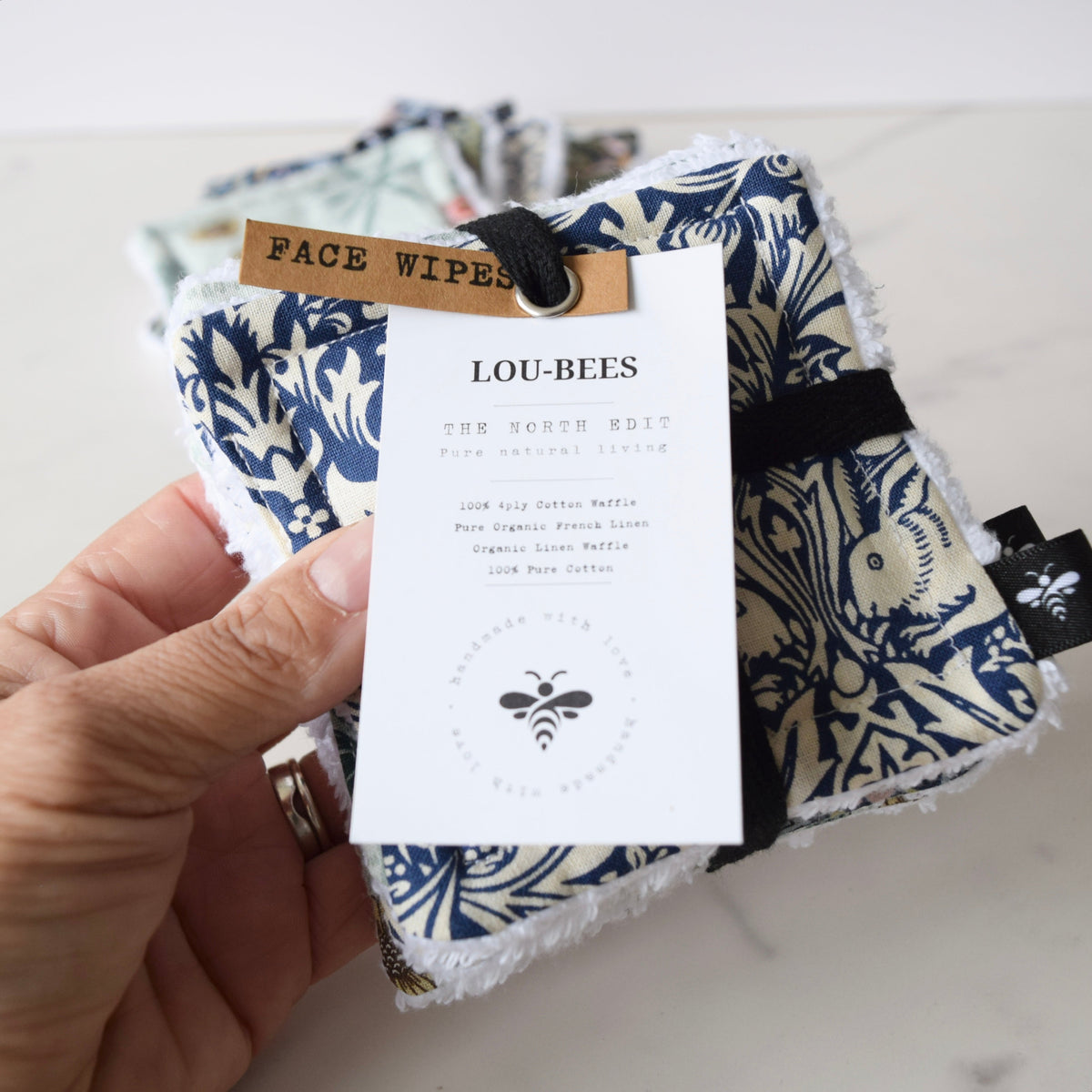 Lou-bees Reusable Face Wipes - Pack of 5