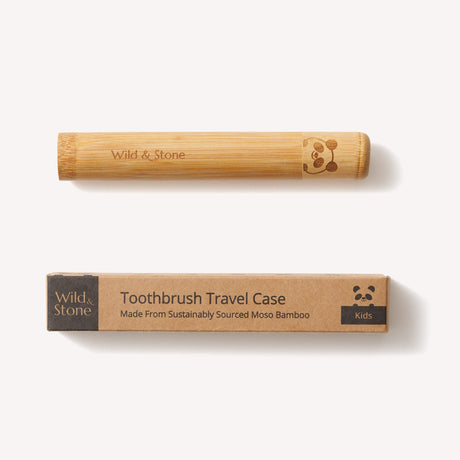 Wild & Stone Bamboo Toothbrush Travel Holder for Kids
