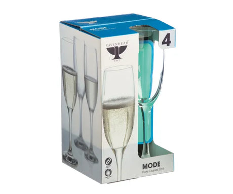 Ravenhead Mode Flute Glasses, Set Of 4, 22cl