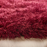 The Rugs Extravagance Wine Red Shaggy Rug