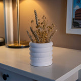 Gloria Home White Concrete Fold Pot Planter