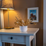 Gloria Home White Concrete Pine Pot Planter