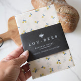 Lou-bees Gold Metallic Pears Large Reusable Food Wrap