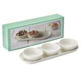 Portmeirion Sophie Conran Porcelain 3 Bowl & 1 Tray Set, White