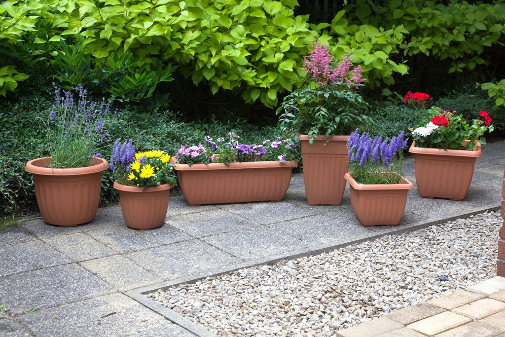 Whitefurze Athens Taupe Square Planter, 40cm