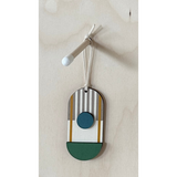 Mini Geometric Mid‑Century Green & Yellow Wall Art