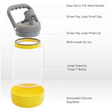 Asobu The Barkley Tritan Bottle, Mustard, 50 oz