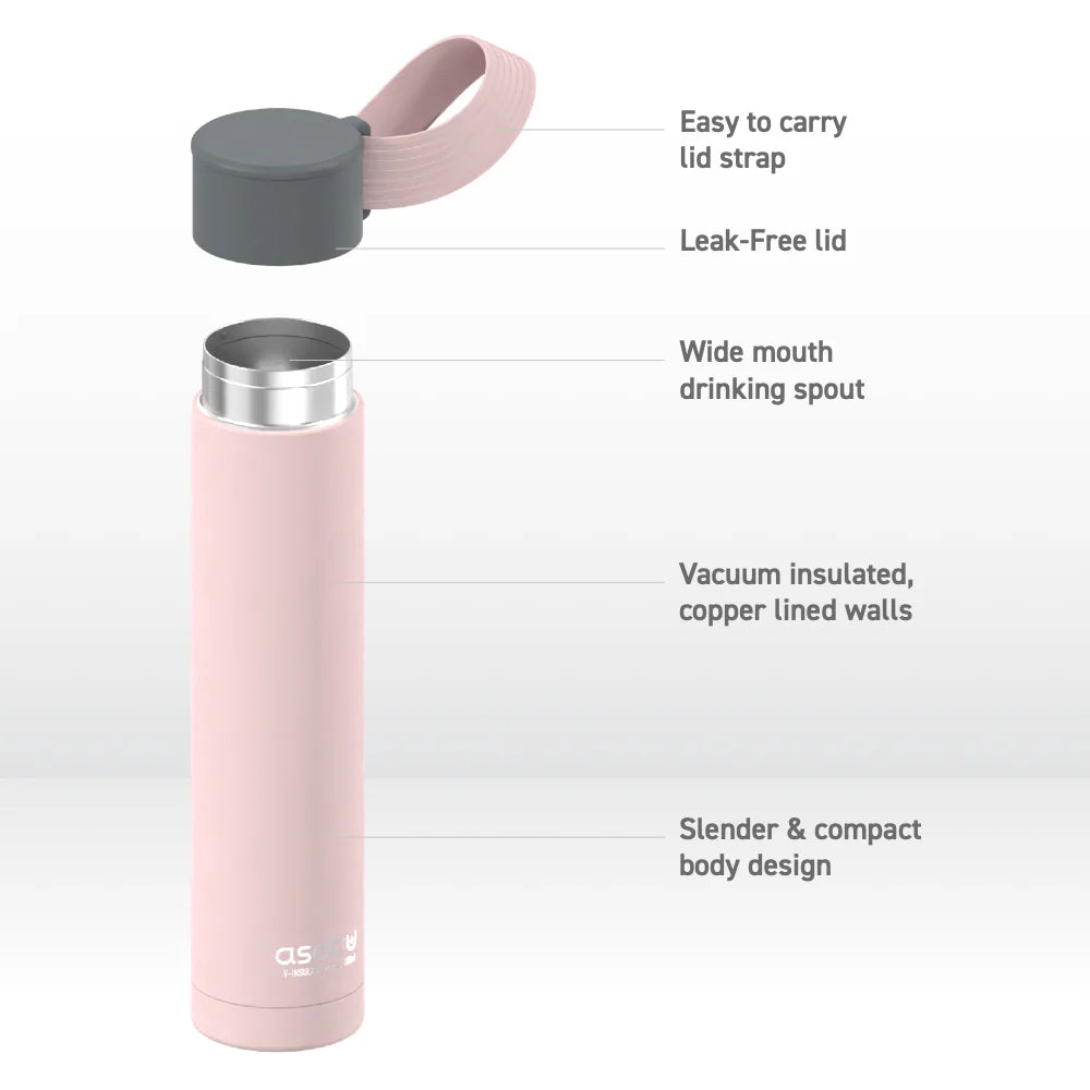 Asobu Skinny Mini Flask, 230 ml, Pink