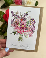 Hand‑Painted Watercolour Floral Greeting Card | Katie Hipwell Design