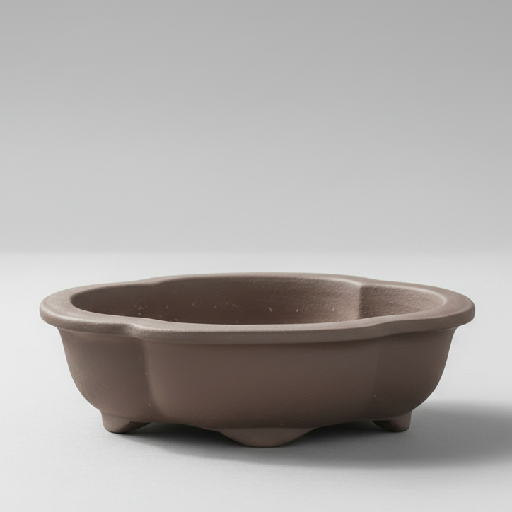 Yorkshire Bonsai Unglazed Bonsai Pot Floral - 18cm x 15cm x 4cm