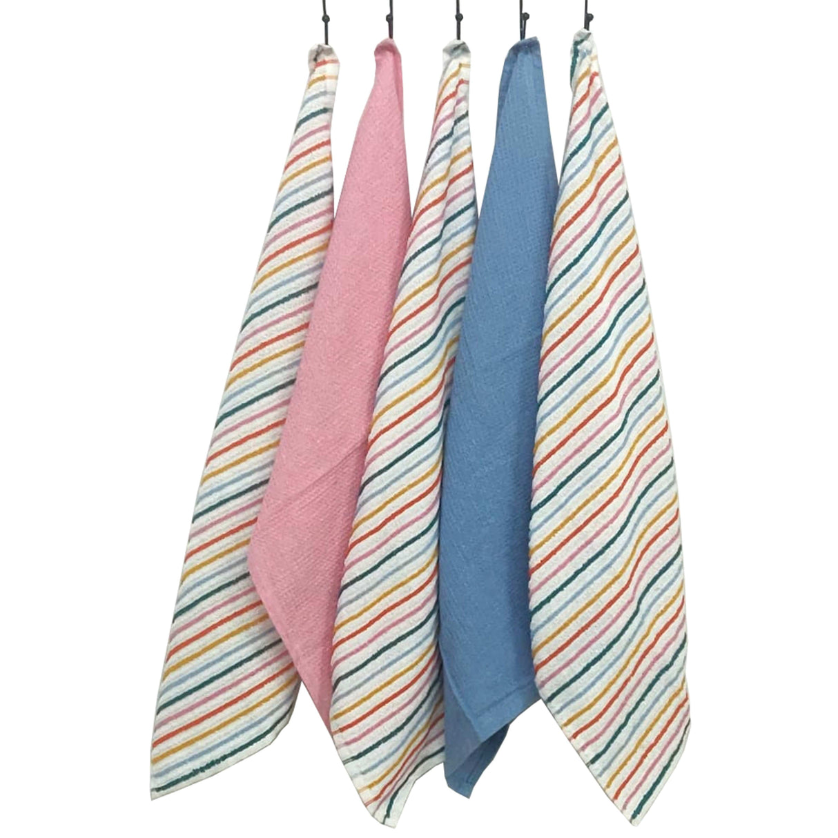 5 Pack Super Absorbent Cotton Kitchen Tea Towels by OLIVIA ROCCO - 45cm x 65cm