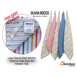 5 Pack Super Absorbent Cotton Kitchen Tea Towels by OLIVIA ROCCO - 45cm x 65cm
