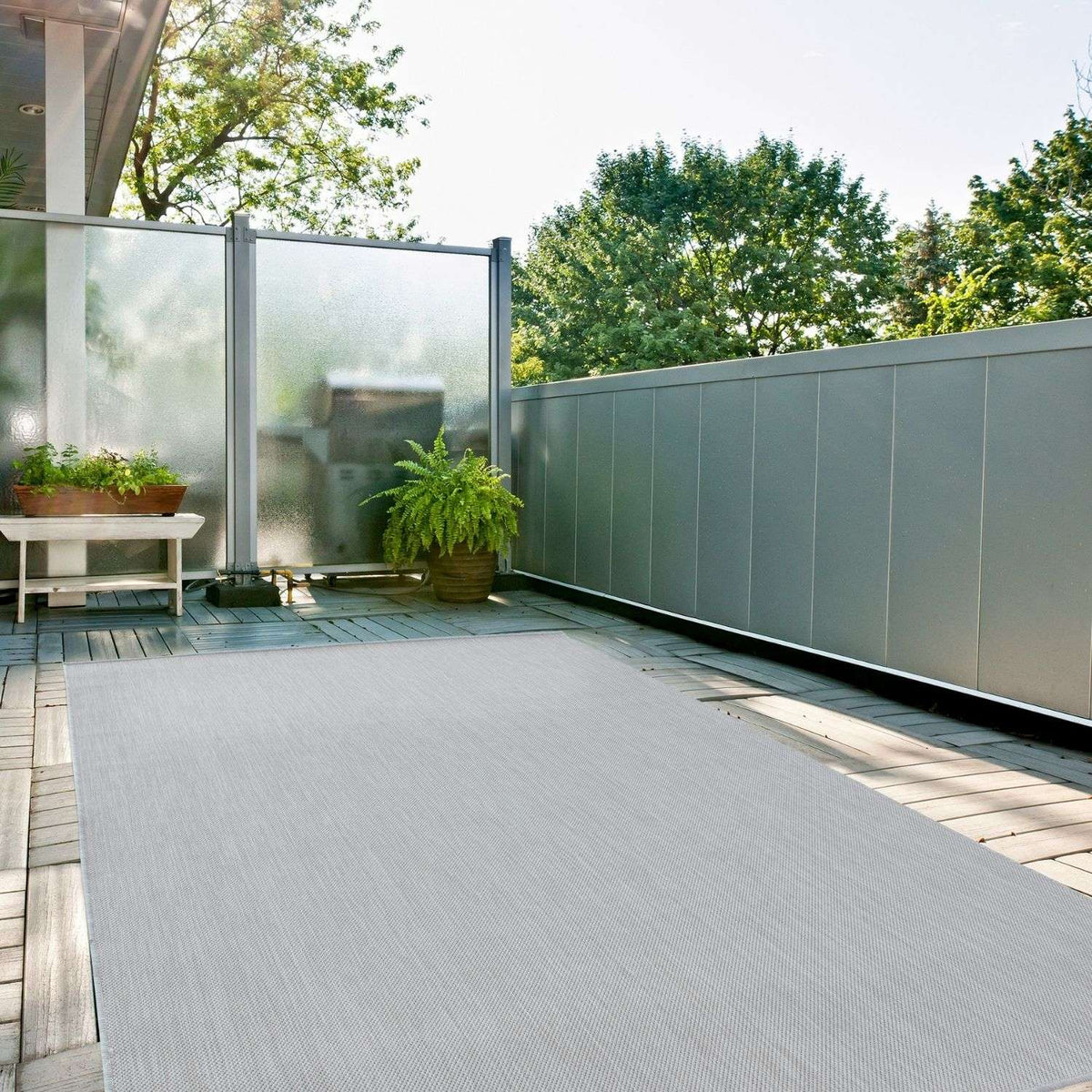 Ecology Outdoor Rug Grey 500G | Weather‑Resistant Patio
