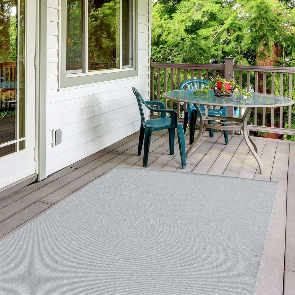 Ecology Outdoor Rug Grey 500G | Weather‑Resistant Patio