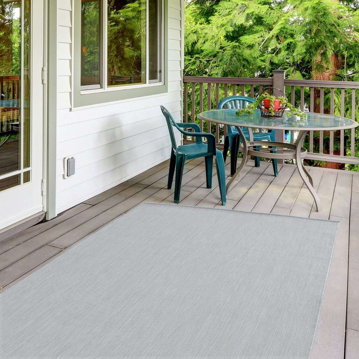 Ecology Outdoor Rug Grey 500G | Weather‑Resistant Patio