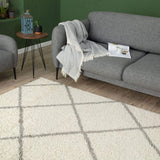 Moroccan Ivory Shaggy Rug 500 | The Rugs