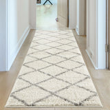 Moroccan Ivory Shaggy Rug 500 | The Rugs