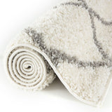 Moroccan Ivory Shaggy Rug 500 | The Rugs