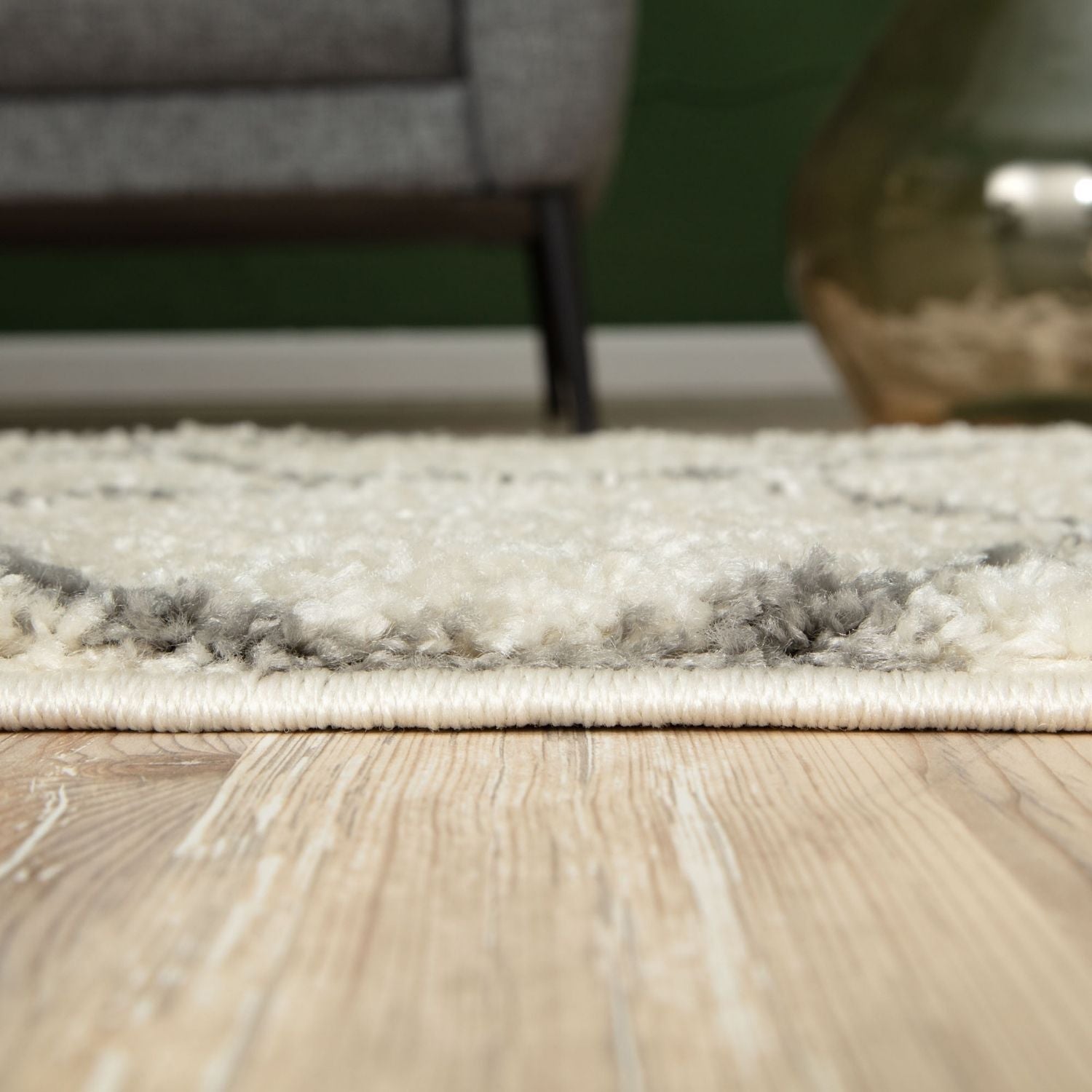 Moroccan Ivory Shaggy Rug 500 | The Rugs
