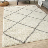 Moroccan Ivory Shaggy Rug 500 | The Rugs
