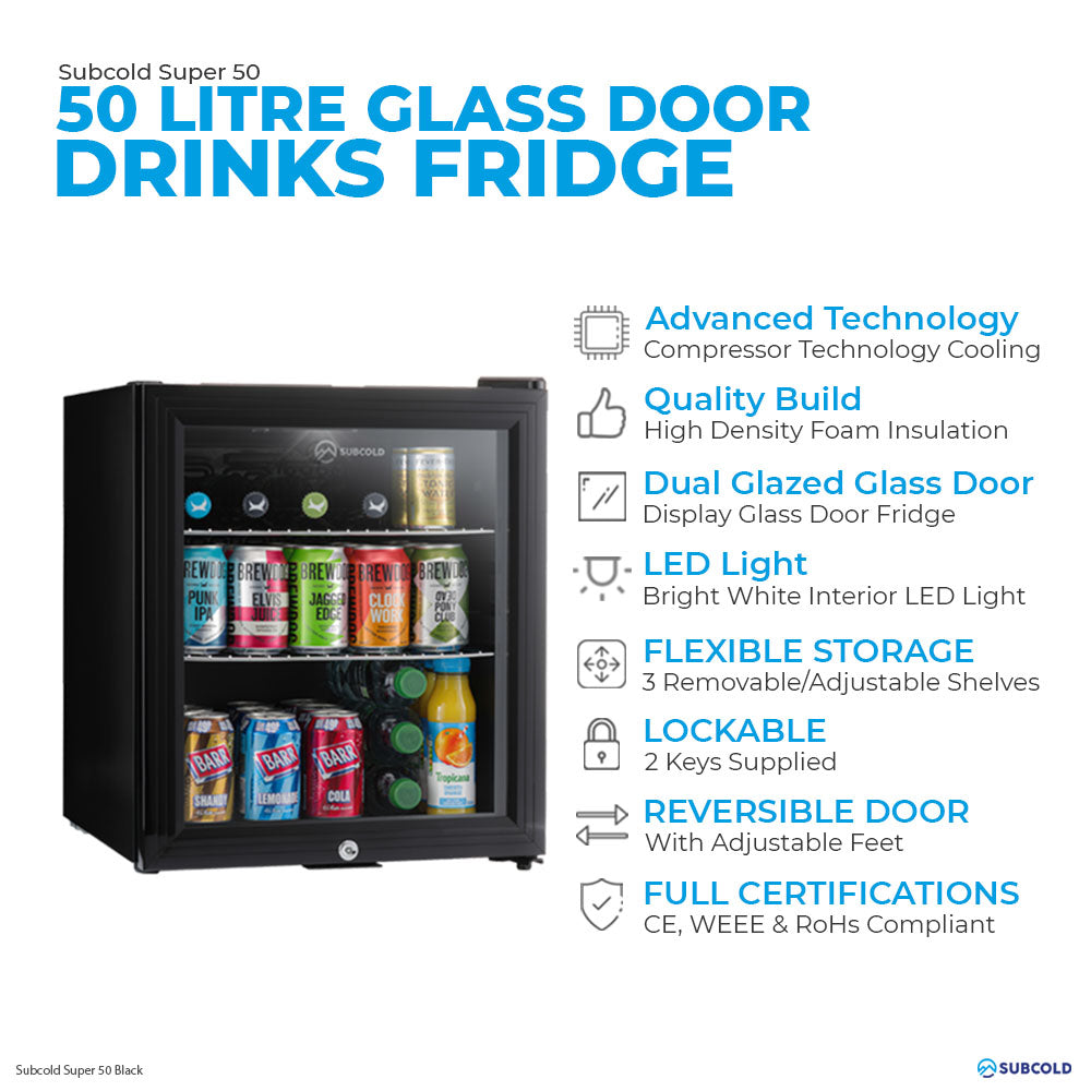 Subcold Super50 LED Beer Fridge | 50L