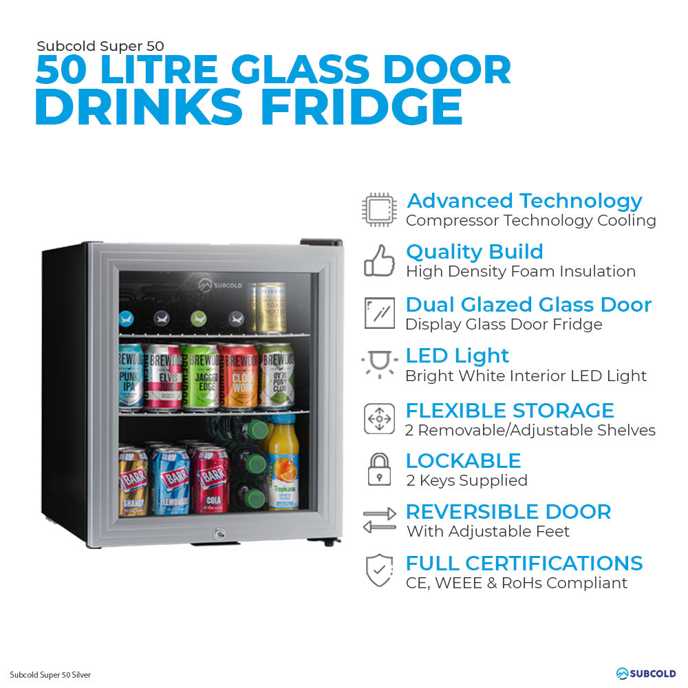 Subcold Super50 LED Beer Fridge | 50L