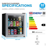 Subcold Super50 LED Beer Fridge | 50L