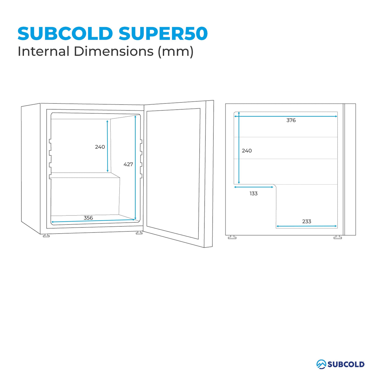Subcold Super50 LED Beer Fridge | 50L