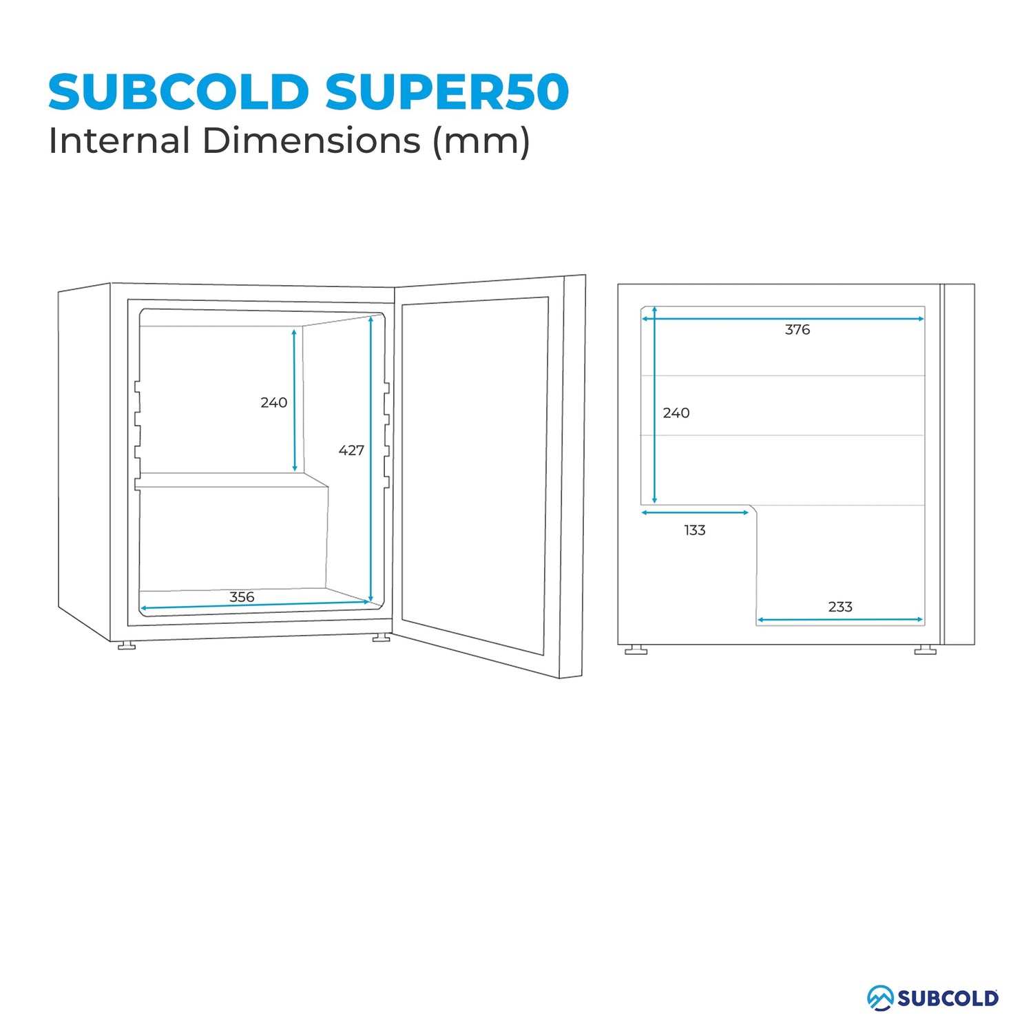 Subcold Super50 LED Beer Fridge | 50L