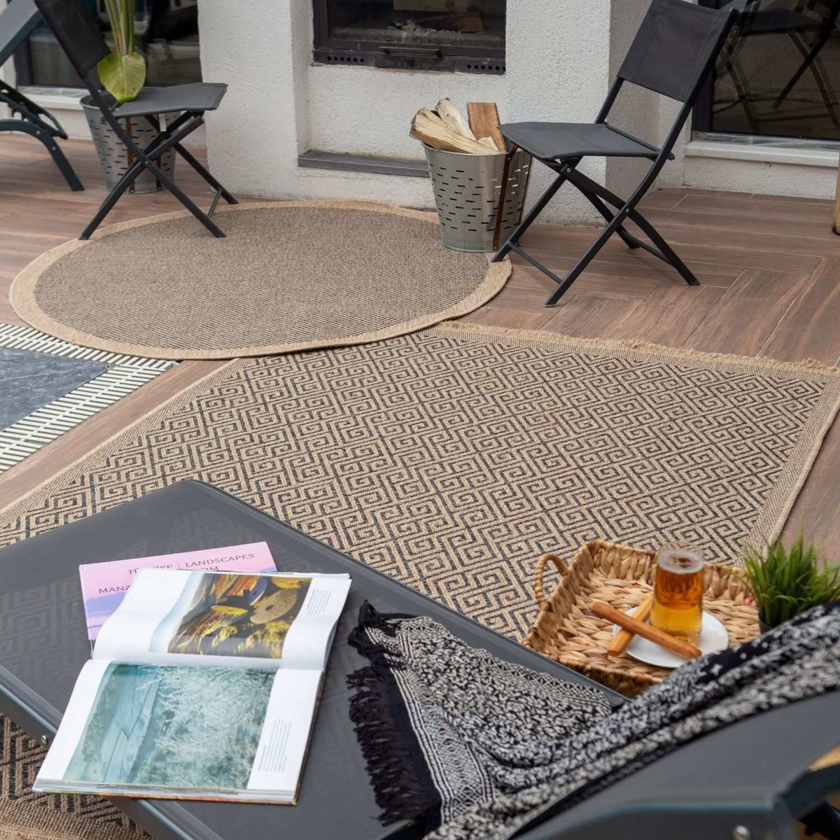 Nature Outdoor Weather‑Resistant Patio & Garden Rug Blue | The Rugs