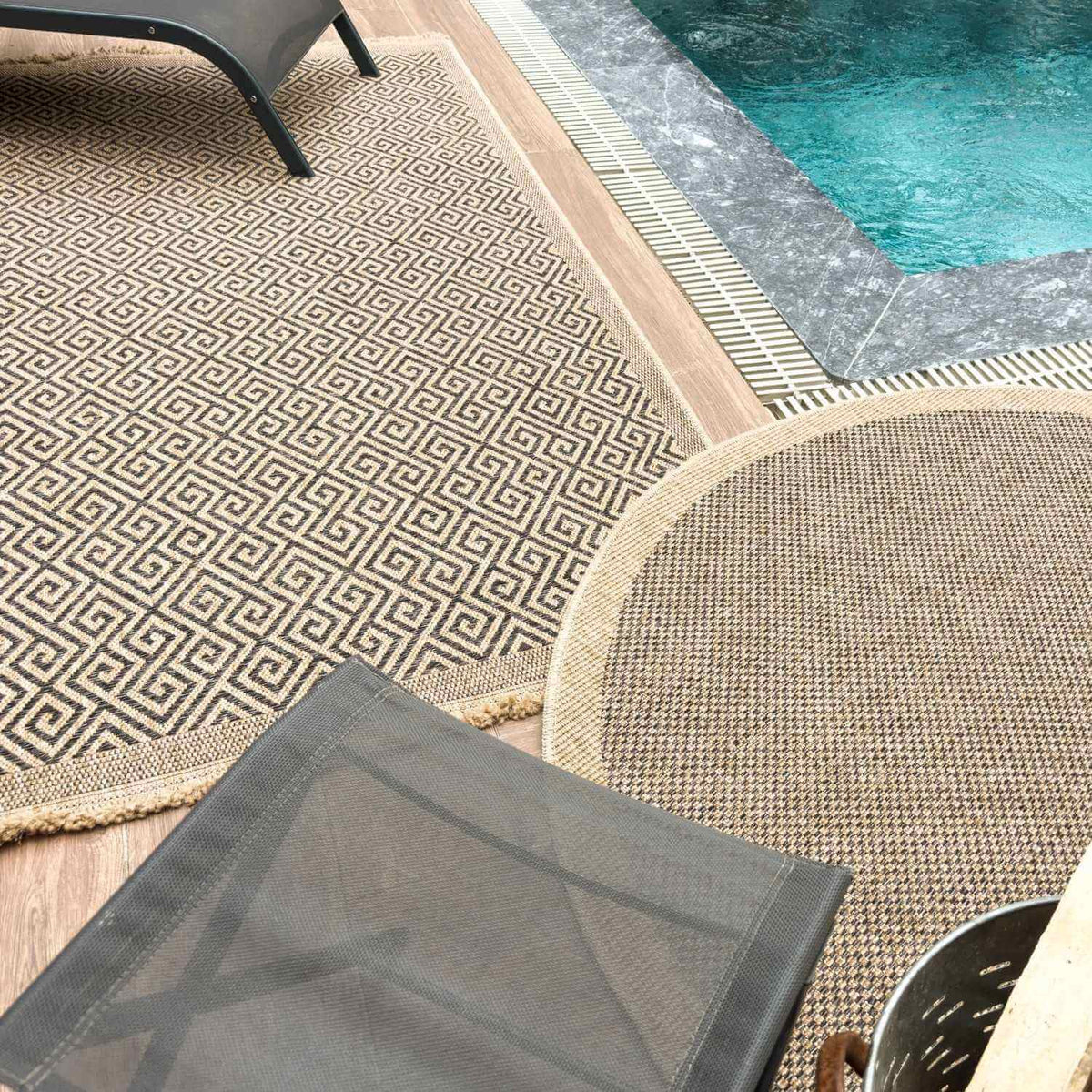 Nature Outdoor Rug Dark Grey by The Rugs