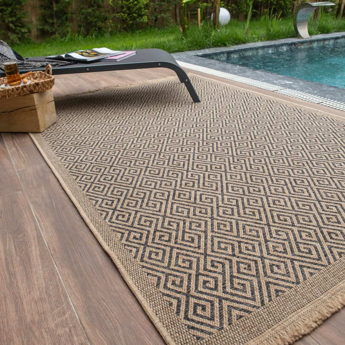 Nature Outdoor Rug Dark Grey by The Rugs