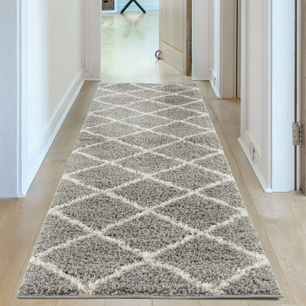 Moroccan Grey Shaggy Rug | 510