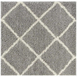 Moroccan Grey Shaggy Rug | 510
