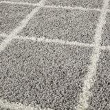 Moroccan Grey Shaggy Rug | 510