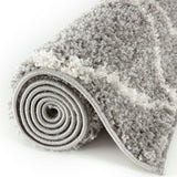 Moroccan Grey Shaggy Rug | 510