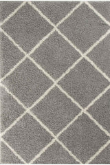 Moroccan Grey Shaggy Rug | 510